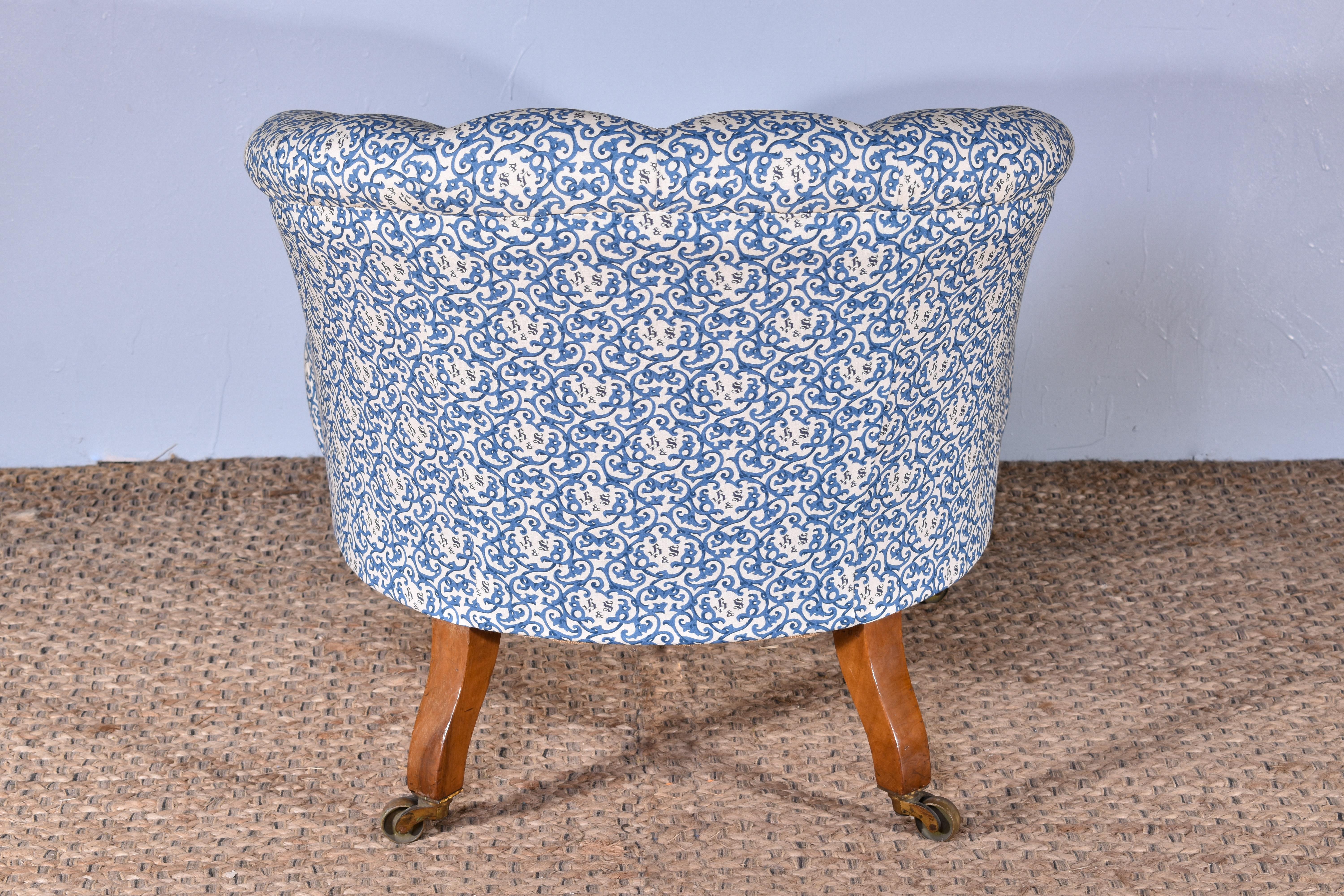 Turned Howard & Sons Tub Chair For Sale