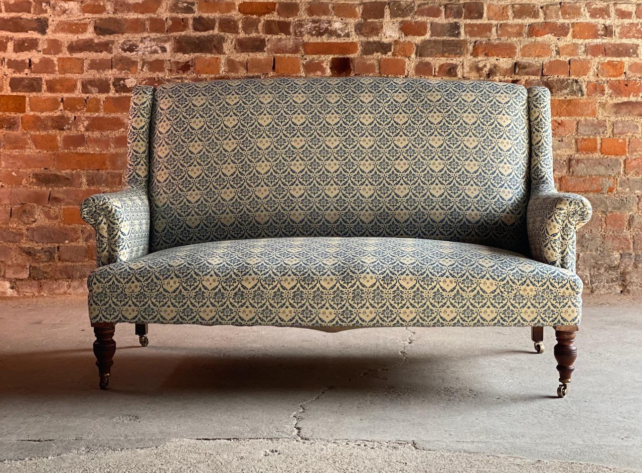 Howard & Sons Two-Seat Sofa Antique, 19th Century, circa 1890 4