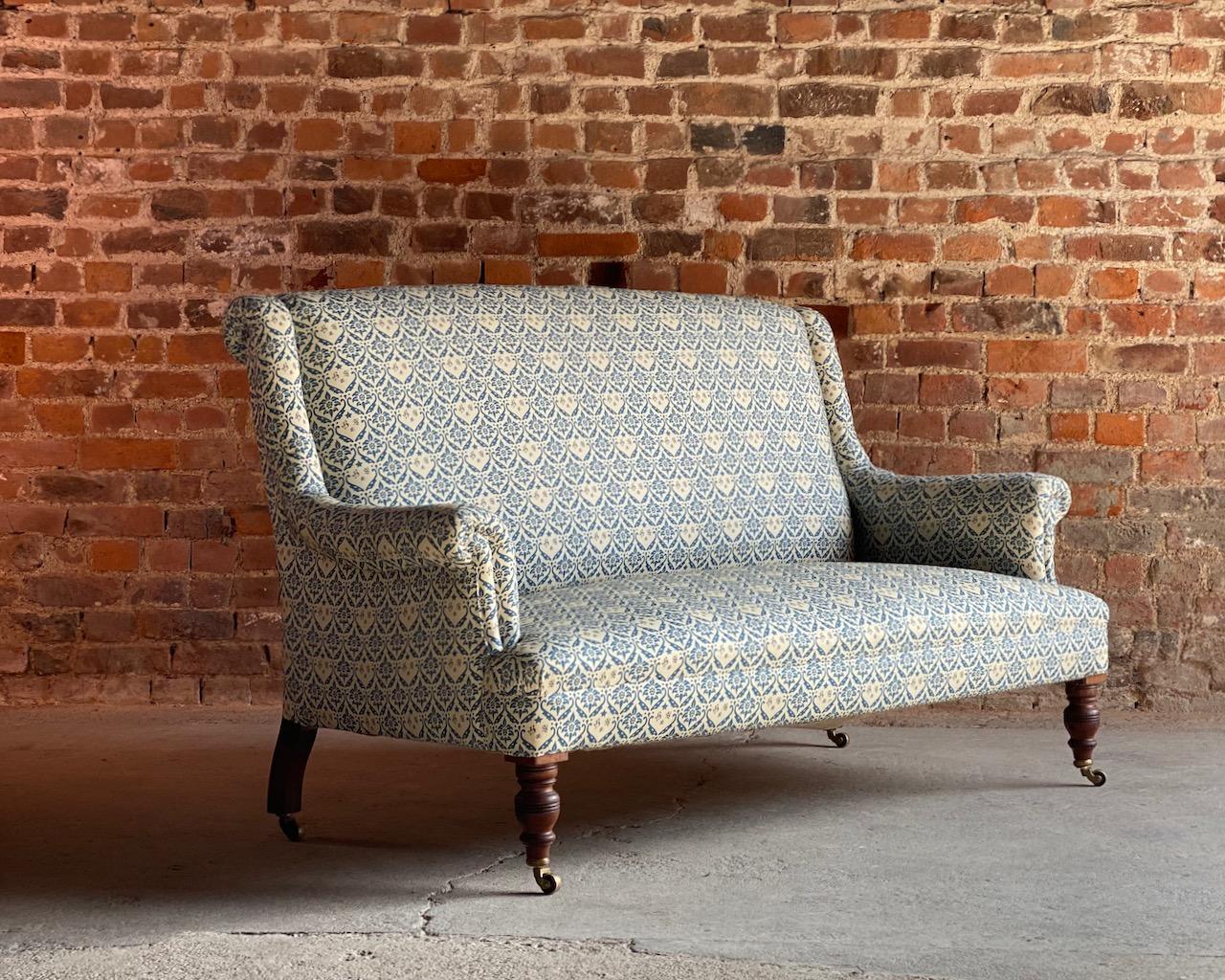 Howard & Sons Two-Seat Sofa Antique, 19th Century, circa 1890 6