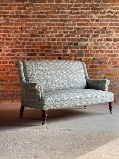 Howard & Sons Two-Seat Sofa Antique, 19th Century, circa 1890