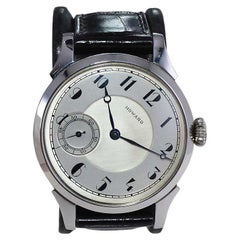 Howard Stainless Steel Art Deco Exhibition Back Watch, circa 1920's