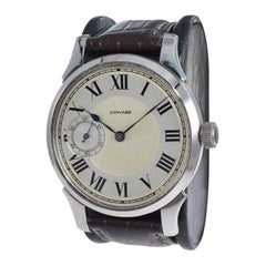 Howard Steel Oversized Wrist Watch Manual Winding from 1921