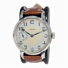 Howard, montre-bracelet surdimensionnée en acier à remontage manuel de 1921