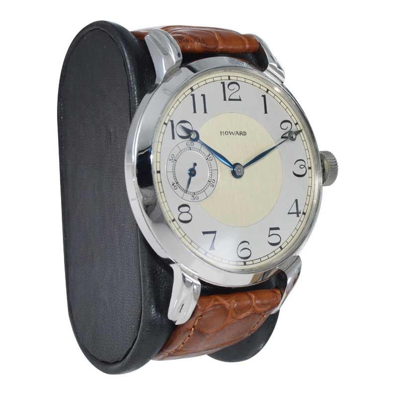 Howard Stahl-Armbanduhr in Übergröße mit Handaufzug von 1921 für Damen oder Herren im Angebot