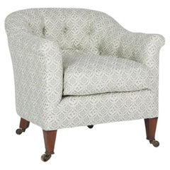 Chaise à baignoire anglaise ancienne de style Howard