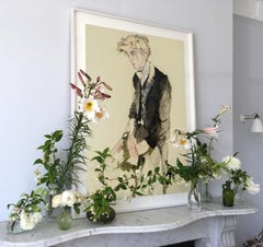 Eton Boy (Sitting), Mixed media on Pergamenata parchment