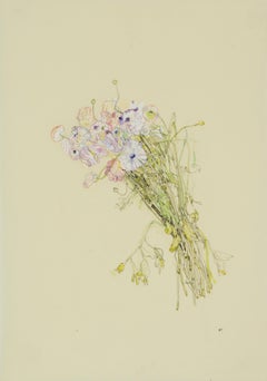 Flowers (A Bunch), Mixed media on Pergamenata parchment