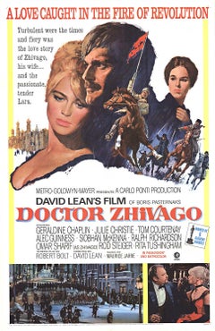 Original Doctor Zhivago, Academy Award Winner,  vintage movie poster, US 1 sheet