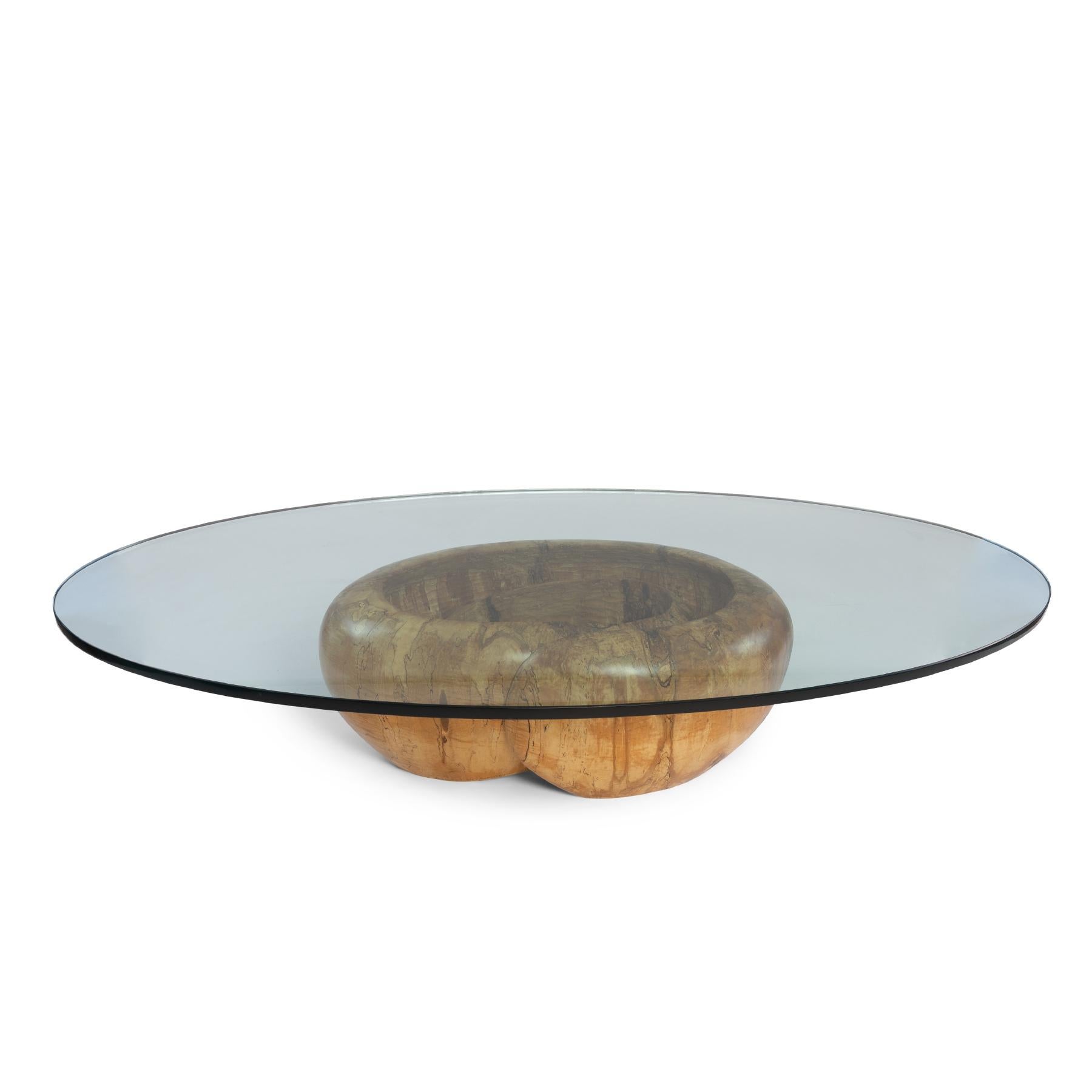 Table basse spiralée en érable strié de Howard Werner  Bon état - En vente à Phoenix, AZ