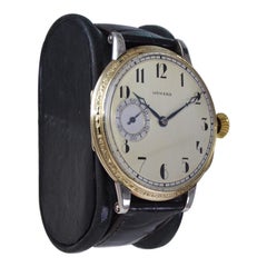 Howard Yellow Gold Filled Art Deco Dial Oversized Watch, circa 1920s