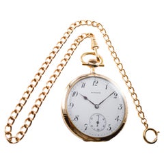 Howard, montre de poche ouverte à cadran émaillé d'origine, 1918