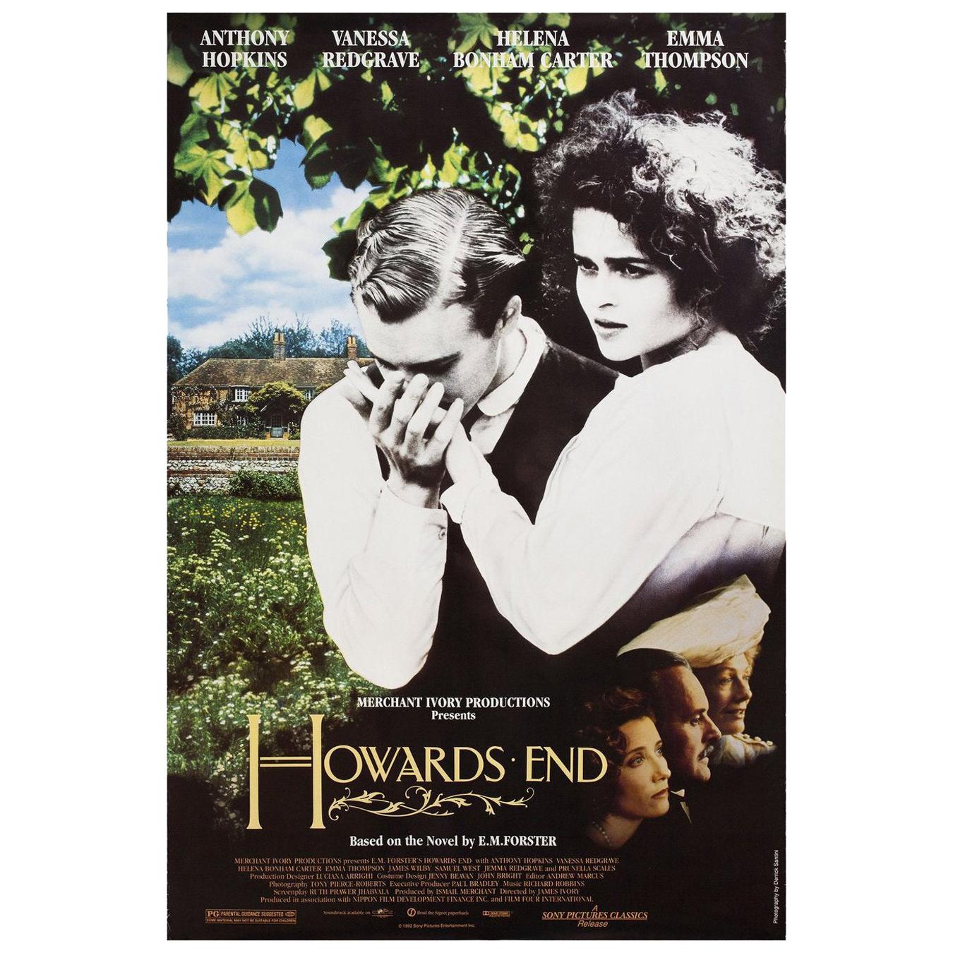 Howards End' 1992 Affiche de film américaine en une page