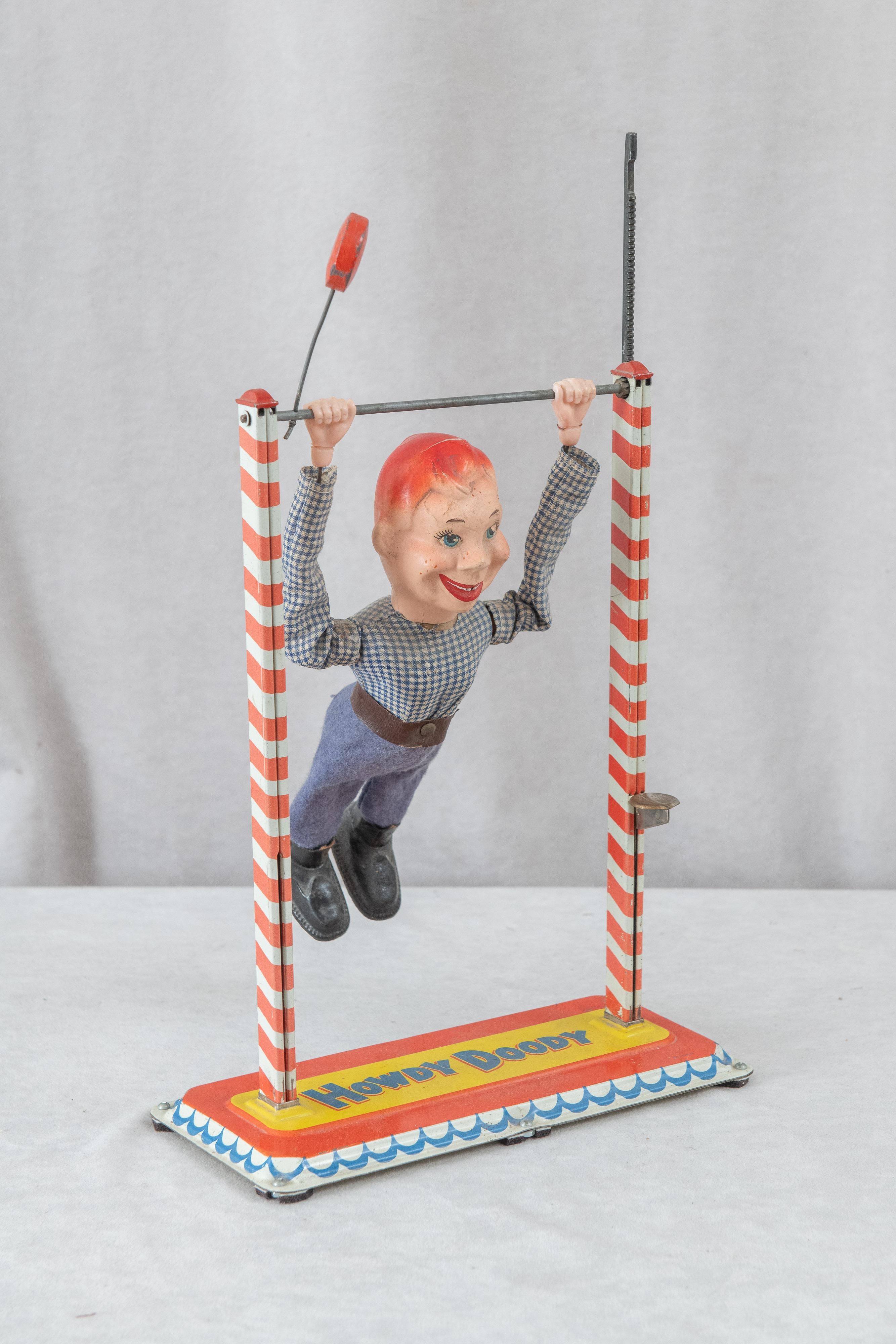 Giocattolo acrobatico Howdy Doody, 1950 circa, celluloide e metallo, firmato dal produttore in vendita 4