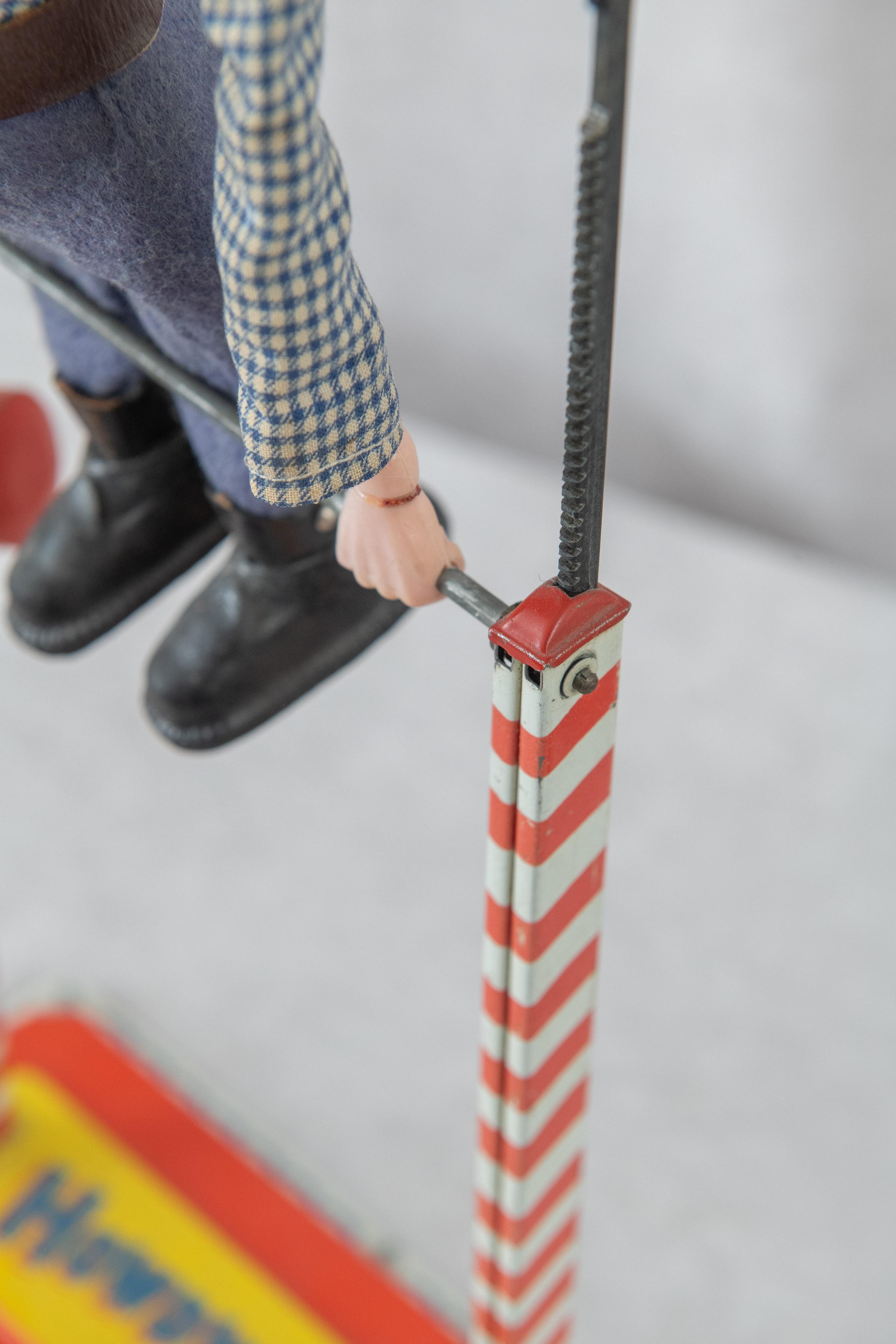 Metà XX secolo Giocattolo acrobatico Howdy Doody, 1950 circa, celluloide e metallo, firmato dal produttore in vendita