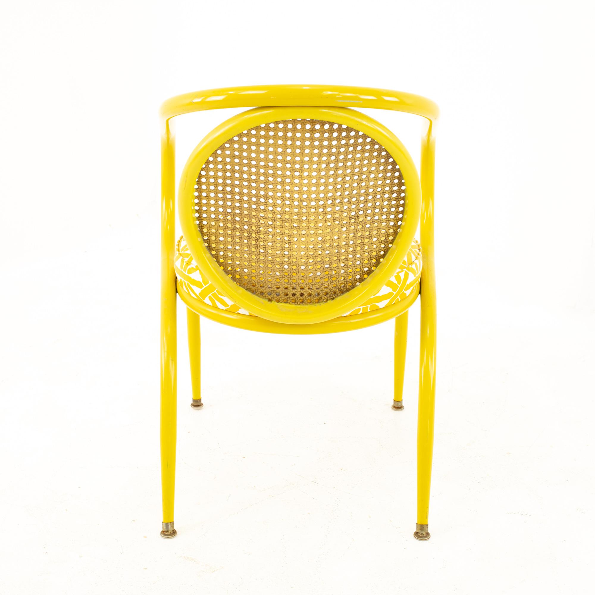 Late 20th Century Howell Mid Century Yellow Chairs, Pair