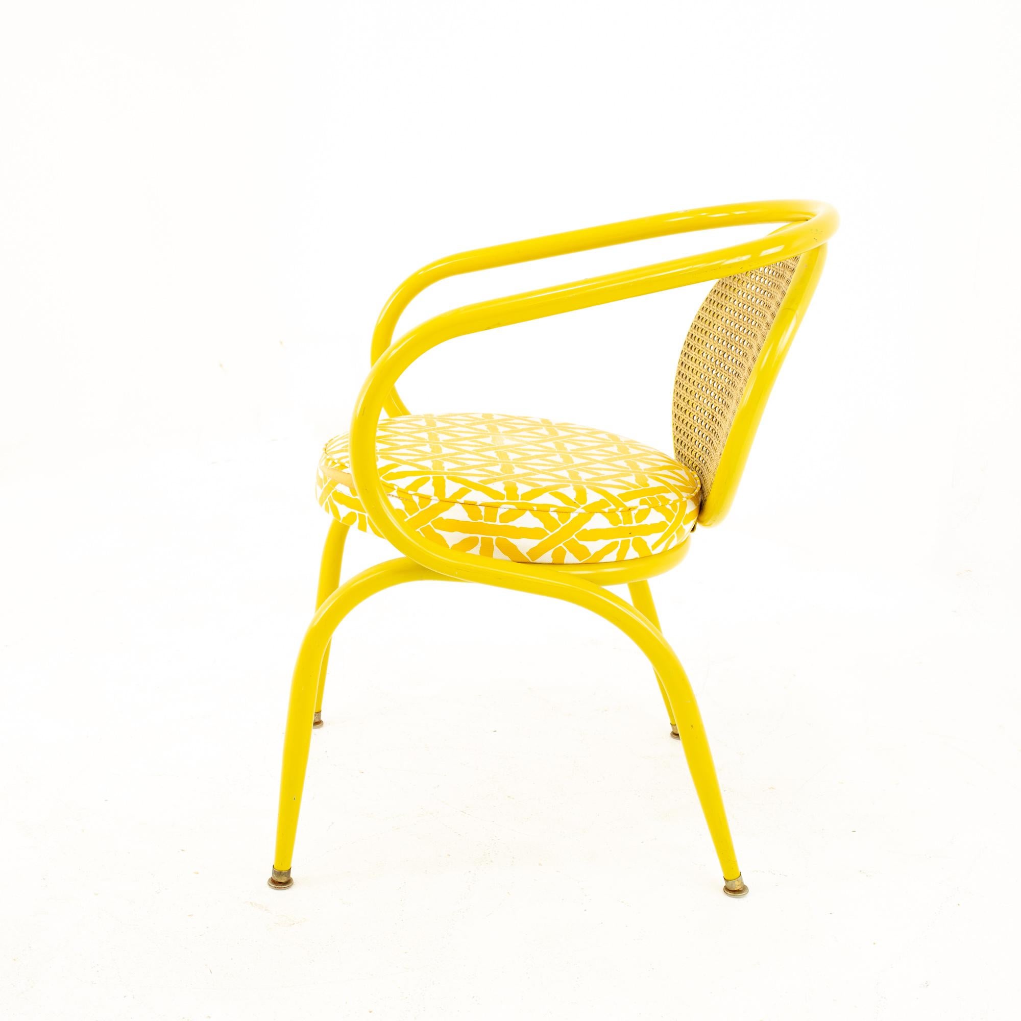 Howell Mid Century Yellow Chairs, Pair 1