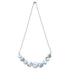 Howlite Graduated Sweetie Necklace in Yellow Gold