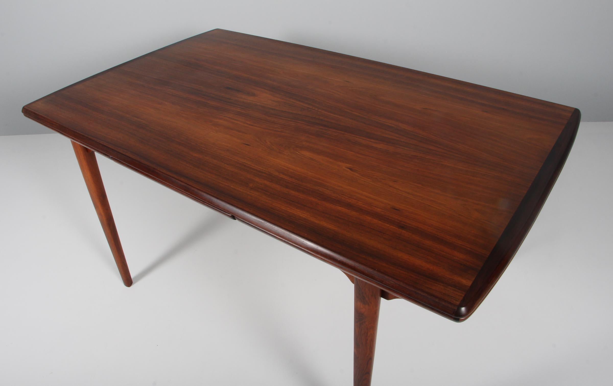 Mid-20th Century HP Hansen Dining Table with Two Plates, Rosewood, Denmark 1960s