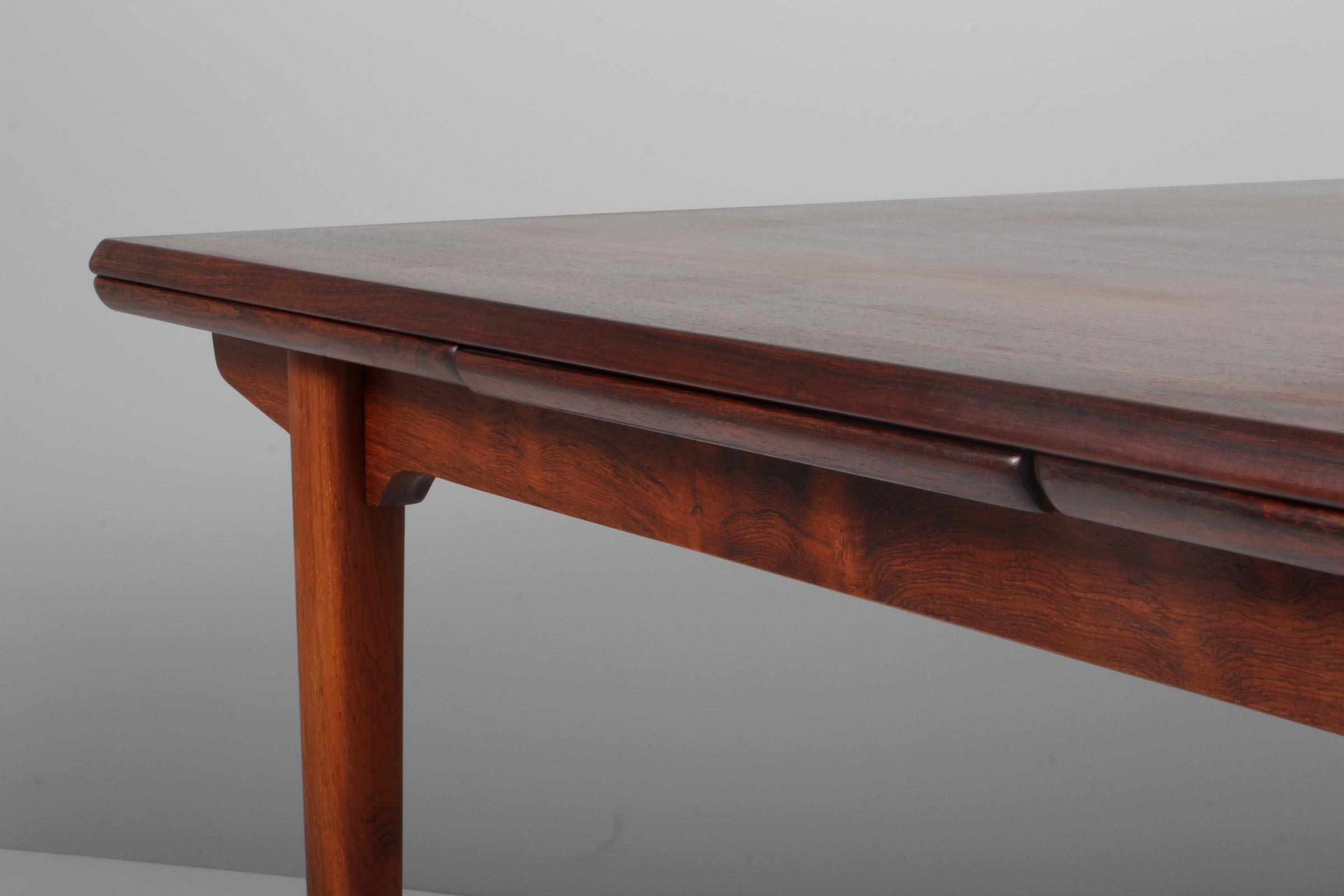 HP Hansen Dining Table with Two Plates, Rosewood, Denmark 1960s 3