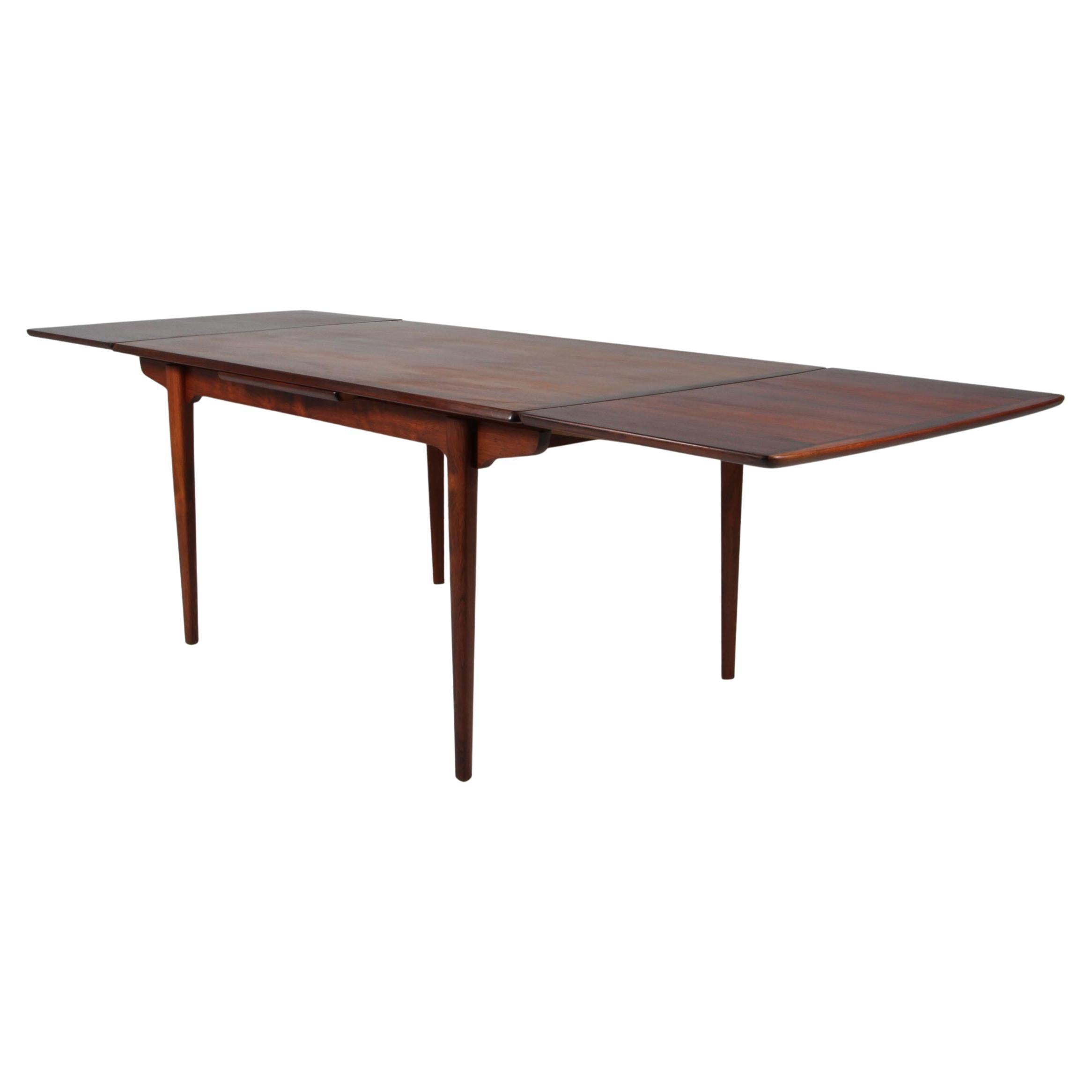 HP Hansen Dining Table with Two Plates, Rosewood, Denmark 1960s