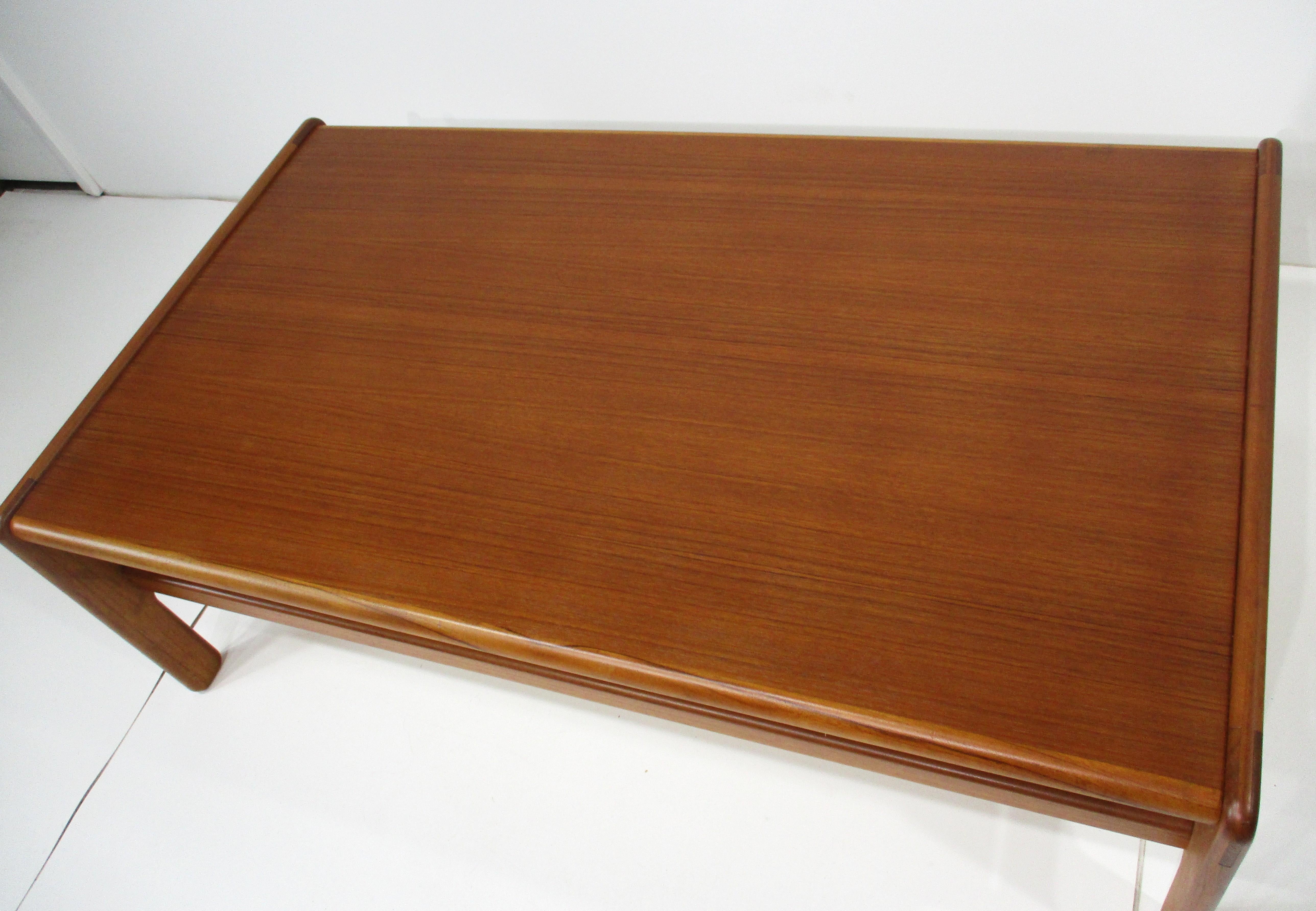 20th Century H.P. Hansen Dyrlund Teak Coffee Table Denmark For Sale