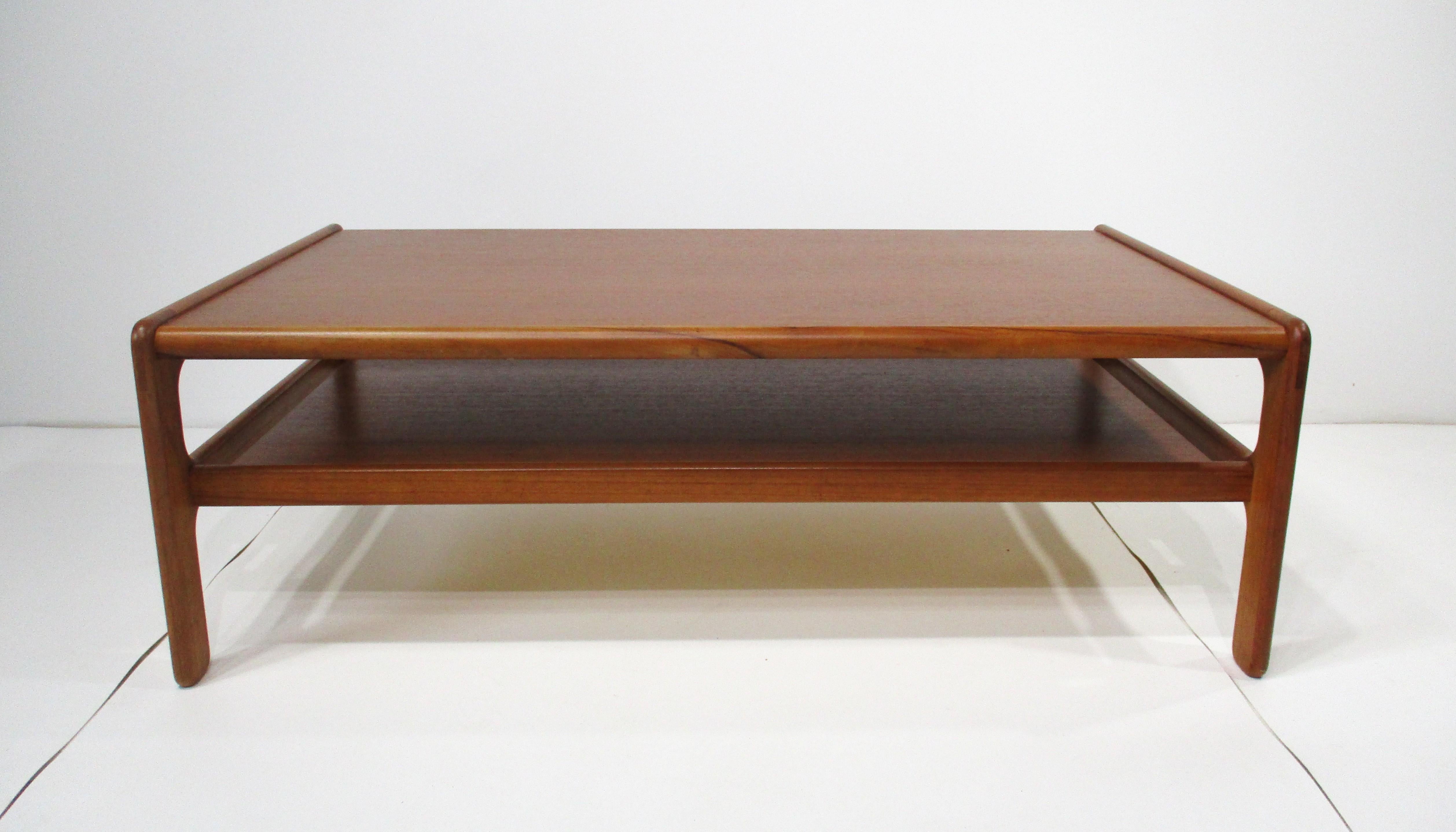 H.P. Hansen Dyrlund Teak Coffee Table Denmark For Sale 2