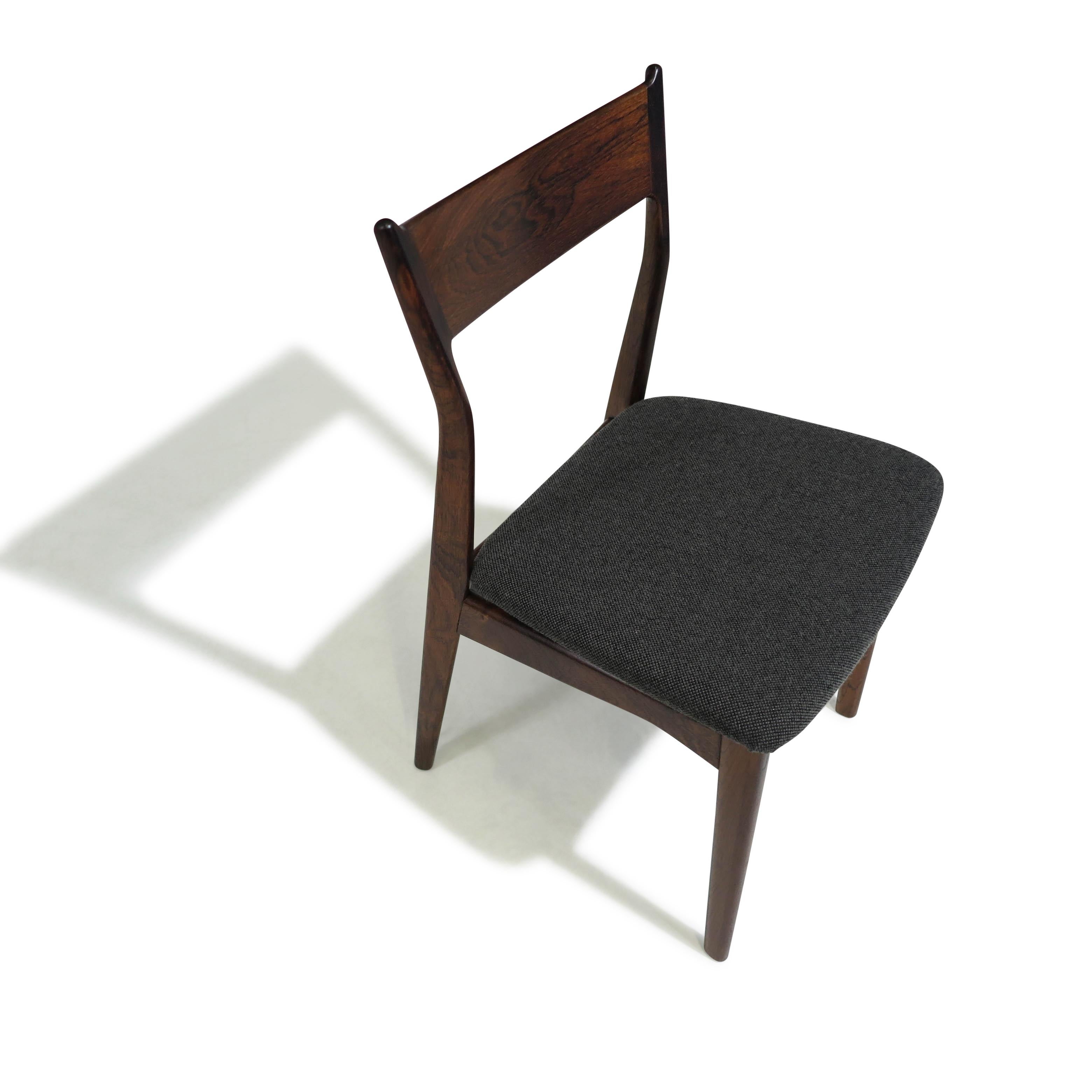 H.P. Hansen for Randers Danish Rosewood Dining Chairs For Sale 4