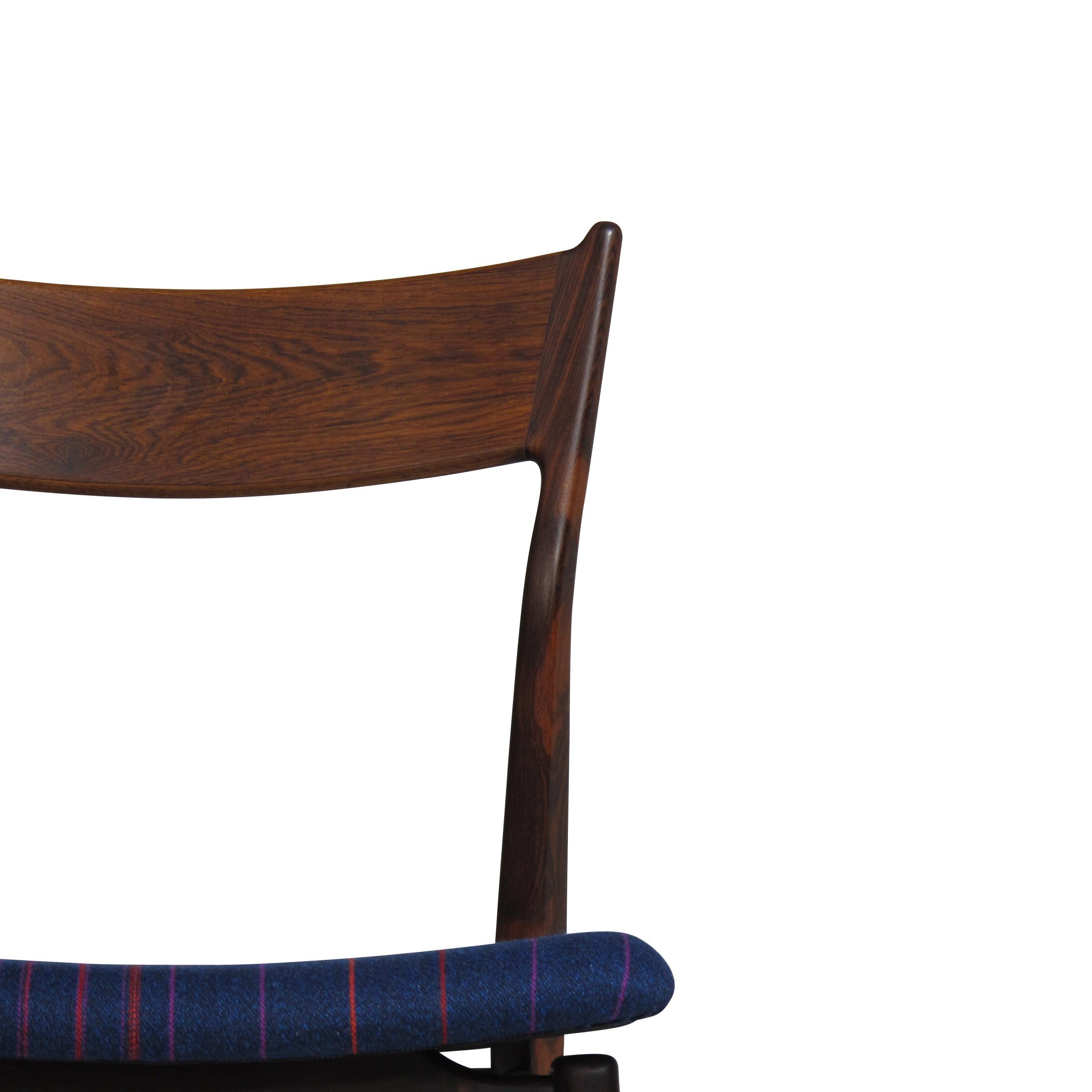 Scandinavian Modern H.P. Hansen for Randers Danish Rosewood Dining Chairs