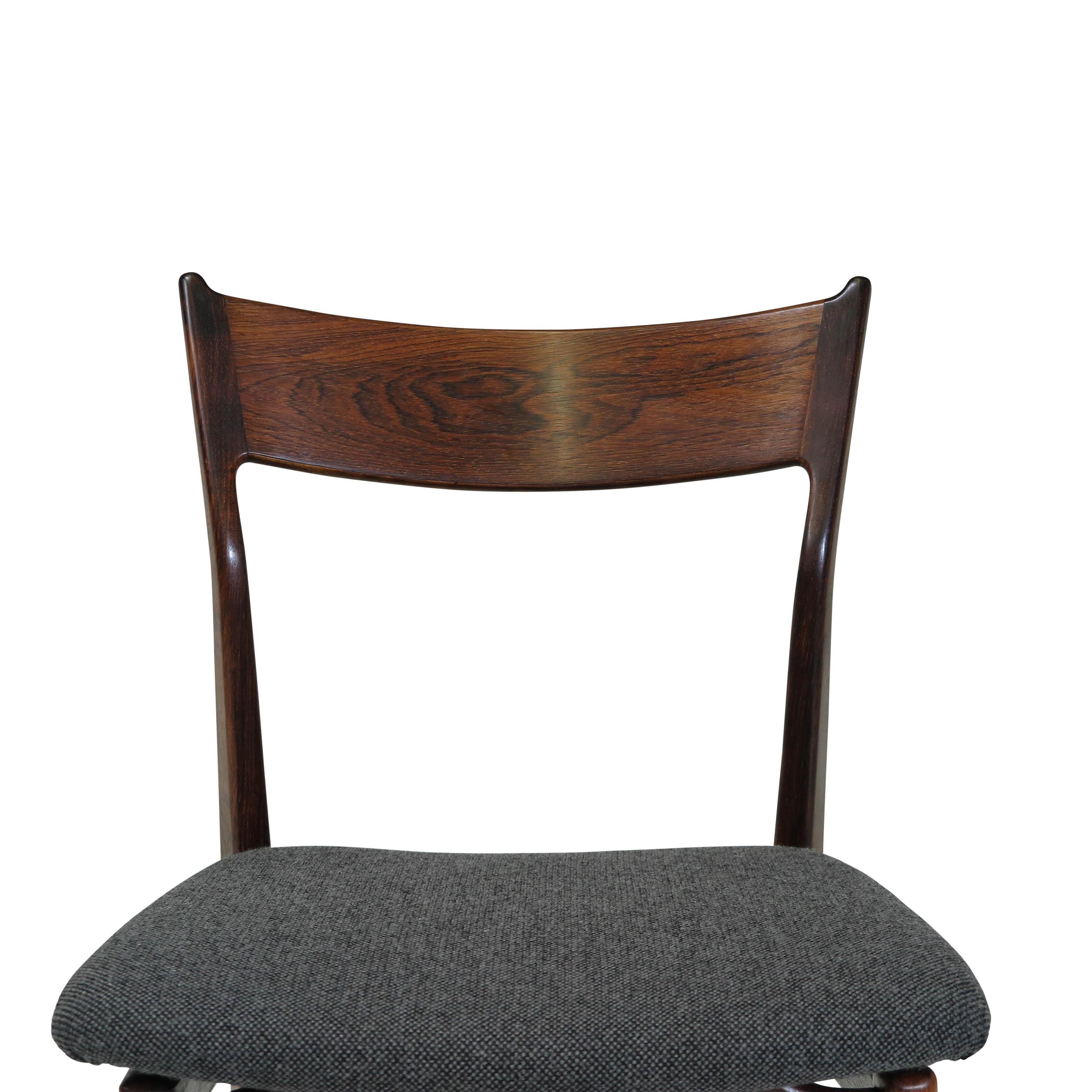 Scandinavian Modern H.P. Hansen for Randers Danish Rosewood Dining Chairs For Sale