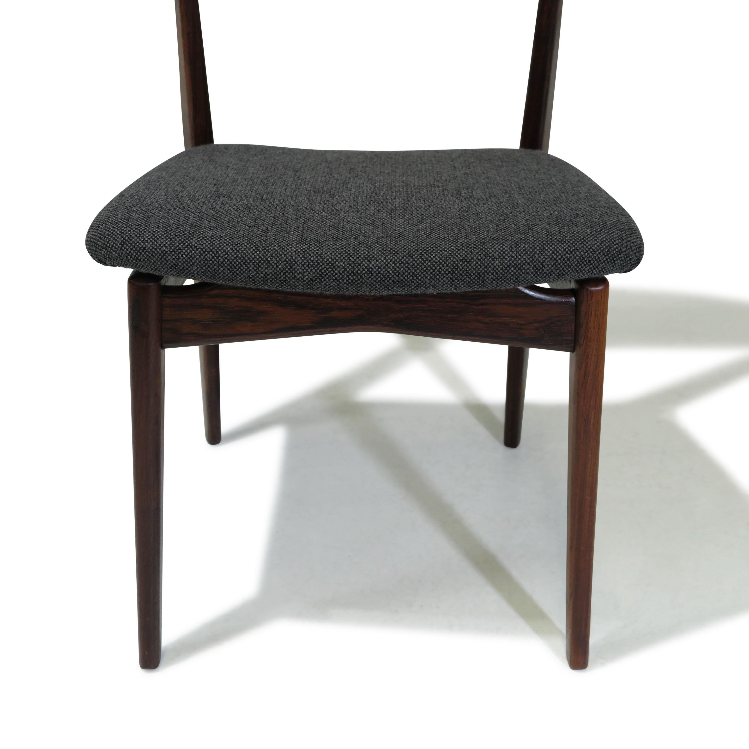 Oiled H.P. Hansen for Randers Danish Rosewood Dining Chairs For Sale