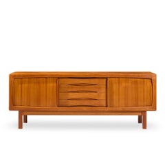 HP Hansen Mid Century Danish Teak Sliding Door Credenza