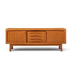 HP Hansen Mid Century Danish Teak Sliding Door Credenza