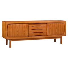 HP Hansen Mid Century Danish Teak Sliding Door Credenza