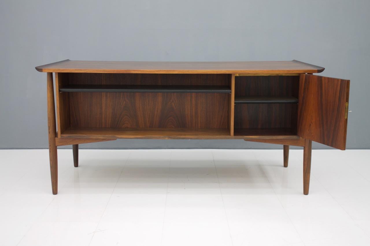 H.P. Hansen Rosewood Writing Desk Denmark, 1960s 1