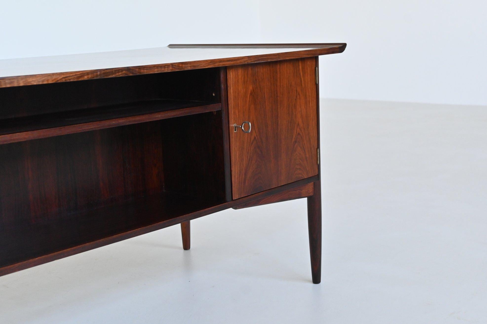 H.P. Hansen symmetric writing desk in rosewood Arne Vodder Denmark 1960 5