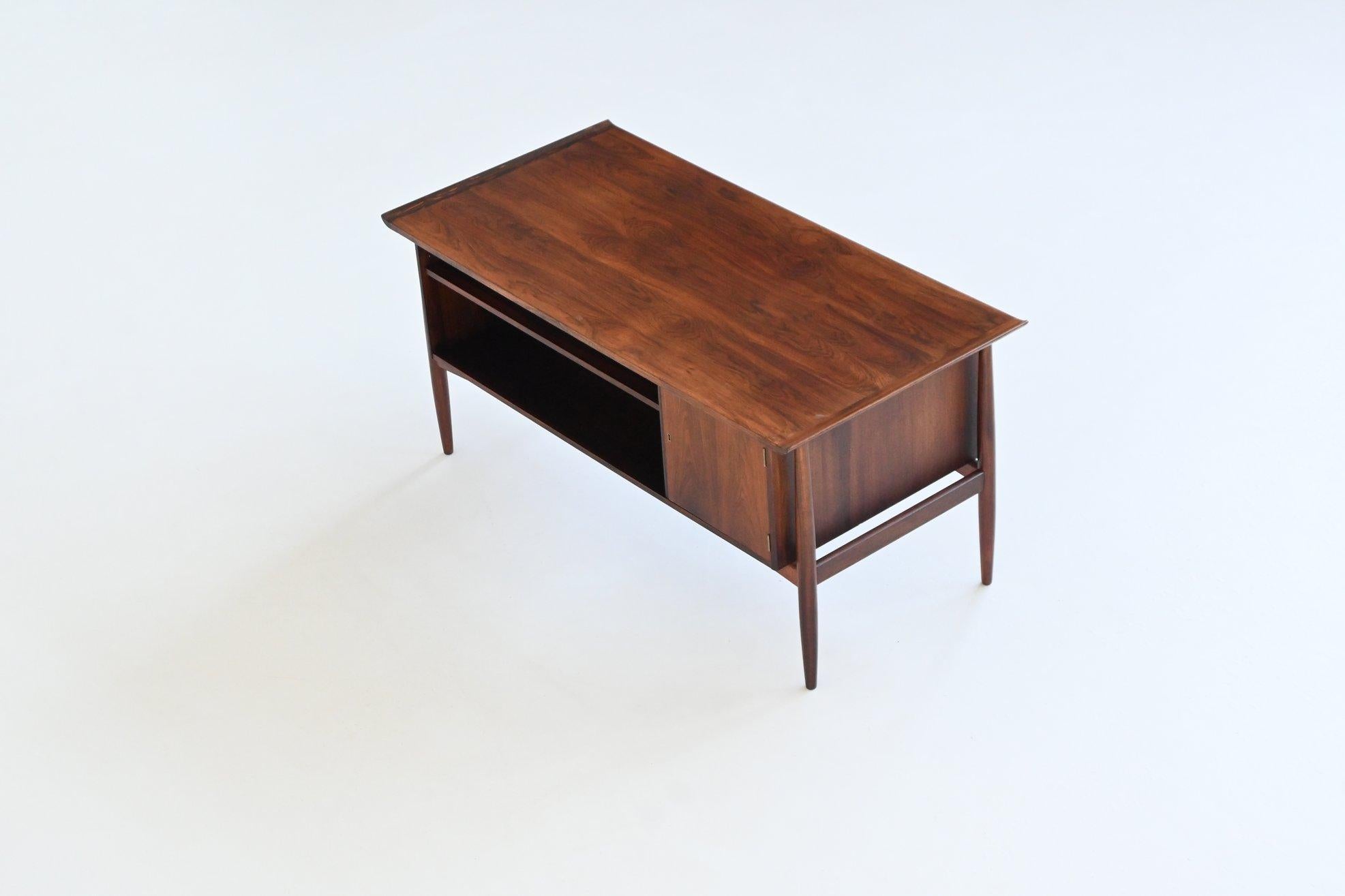 H.P. Hansen symmetric writing desk in rosewood Arne Vodder Denmark 1960 11