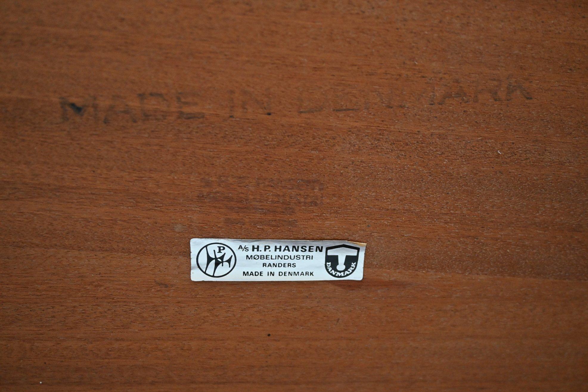 H.P. Hansen symmetric writing desk in rosewood Arne Vodder Denmark 1960 13