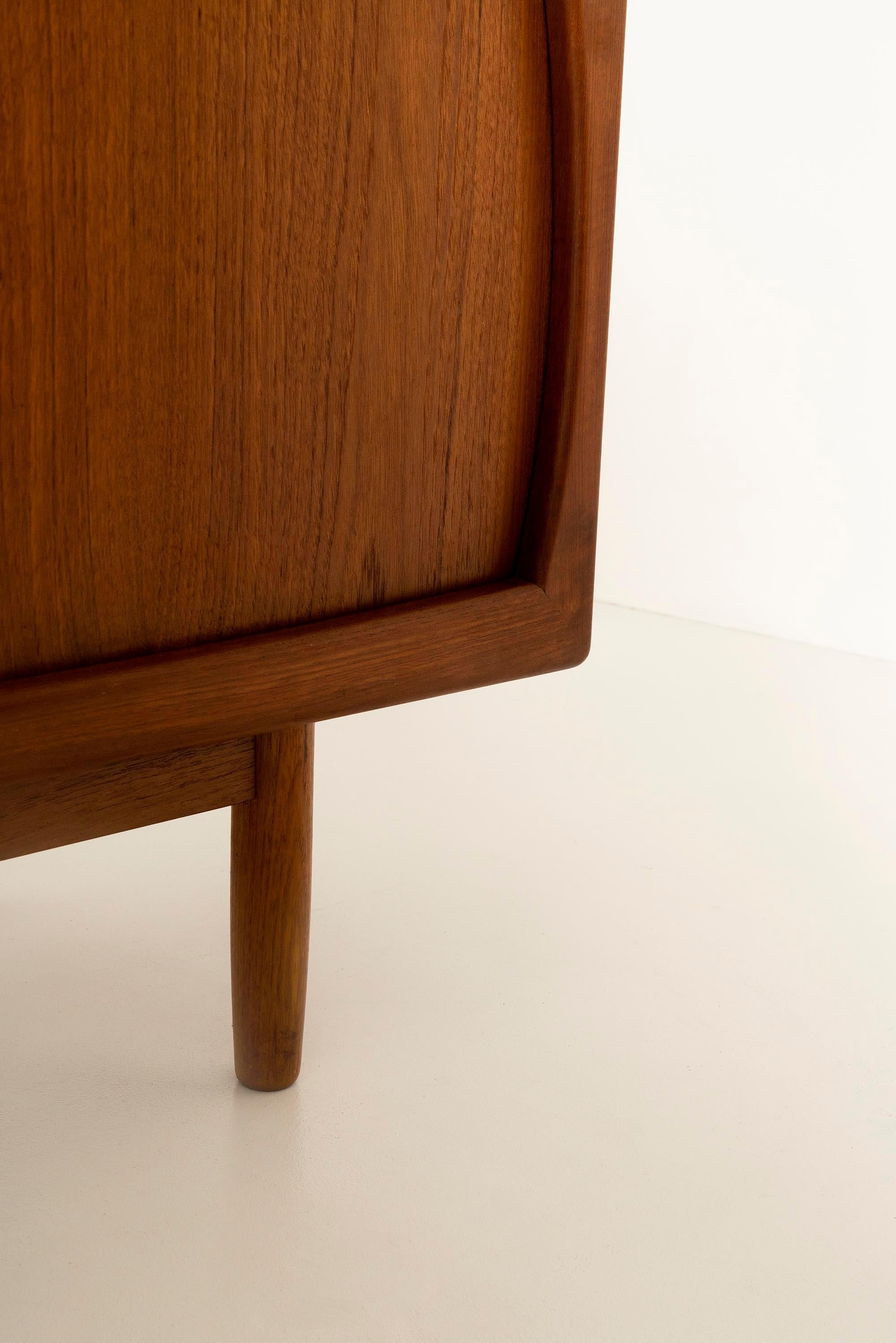 Veneer H.P. Hansen's Danish Design Teak Sideboard, 1950s