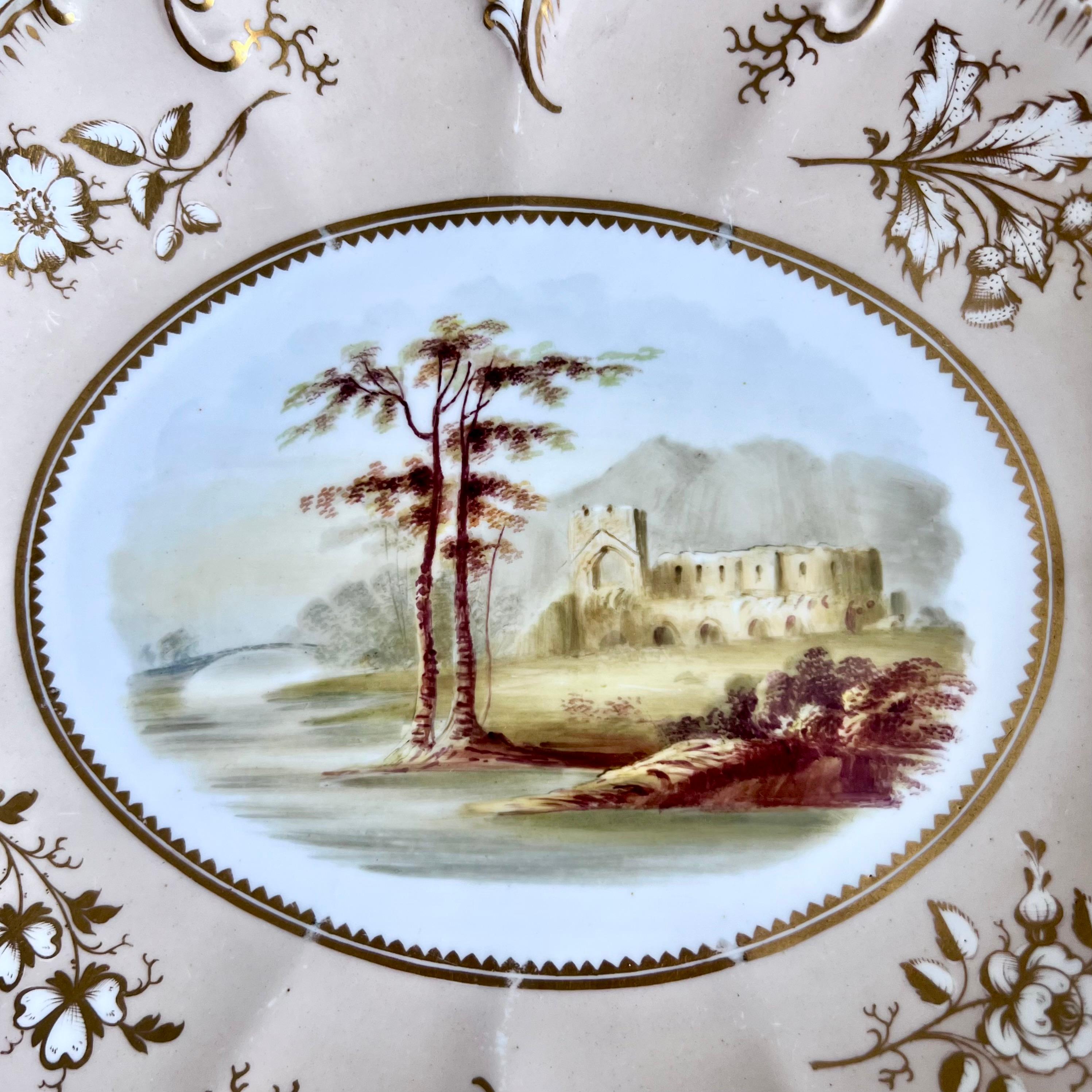 H&R Daniel Pareja de compases bajos, forma de reina, gris, paisajes con nombre, ca 1838 en Bueno estado para la venta en London, GB