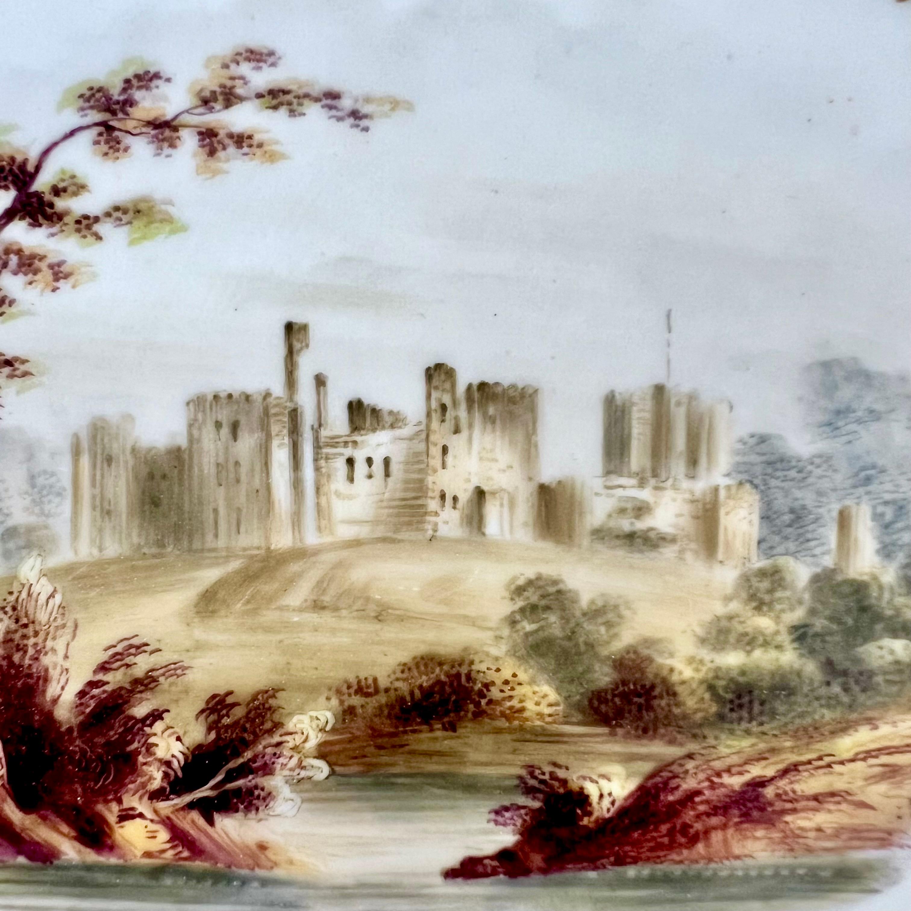 H&R Daniel Pareja de compases bajos, forma de reina, gris, paisajes con nombre, ca 1838 Mediados del siglo XIX en venta