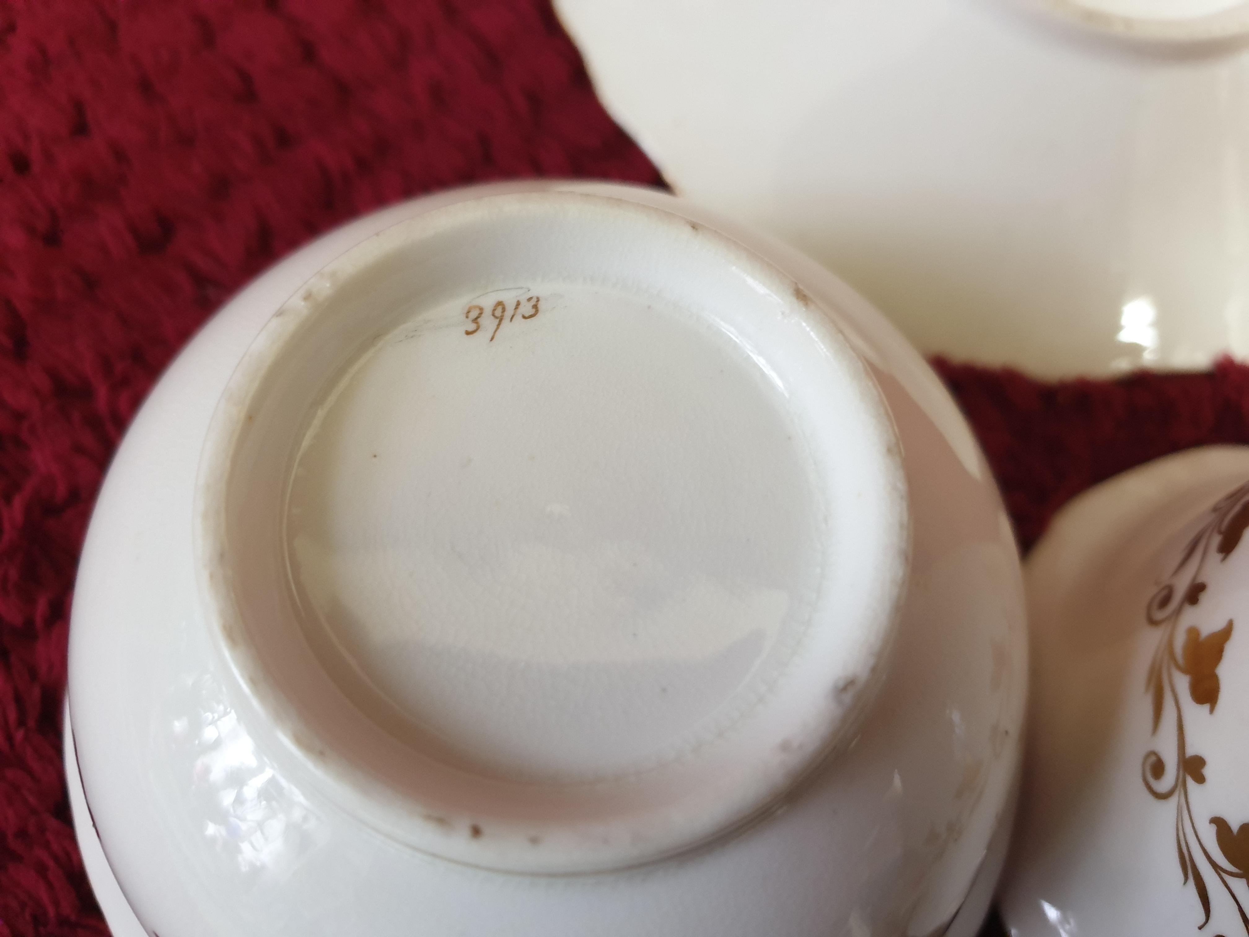 Porcelain H&R Daniel Pink Trio Second Gadroon Shape For Sale