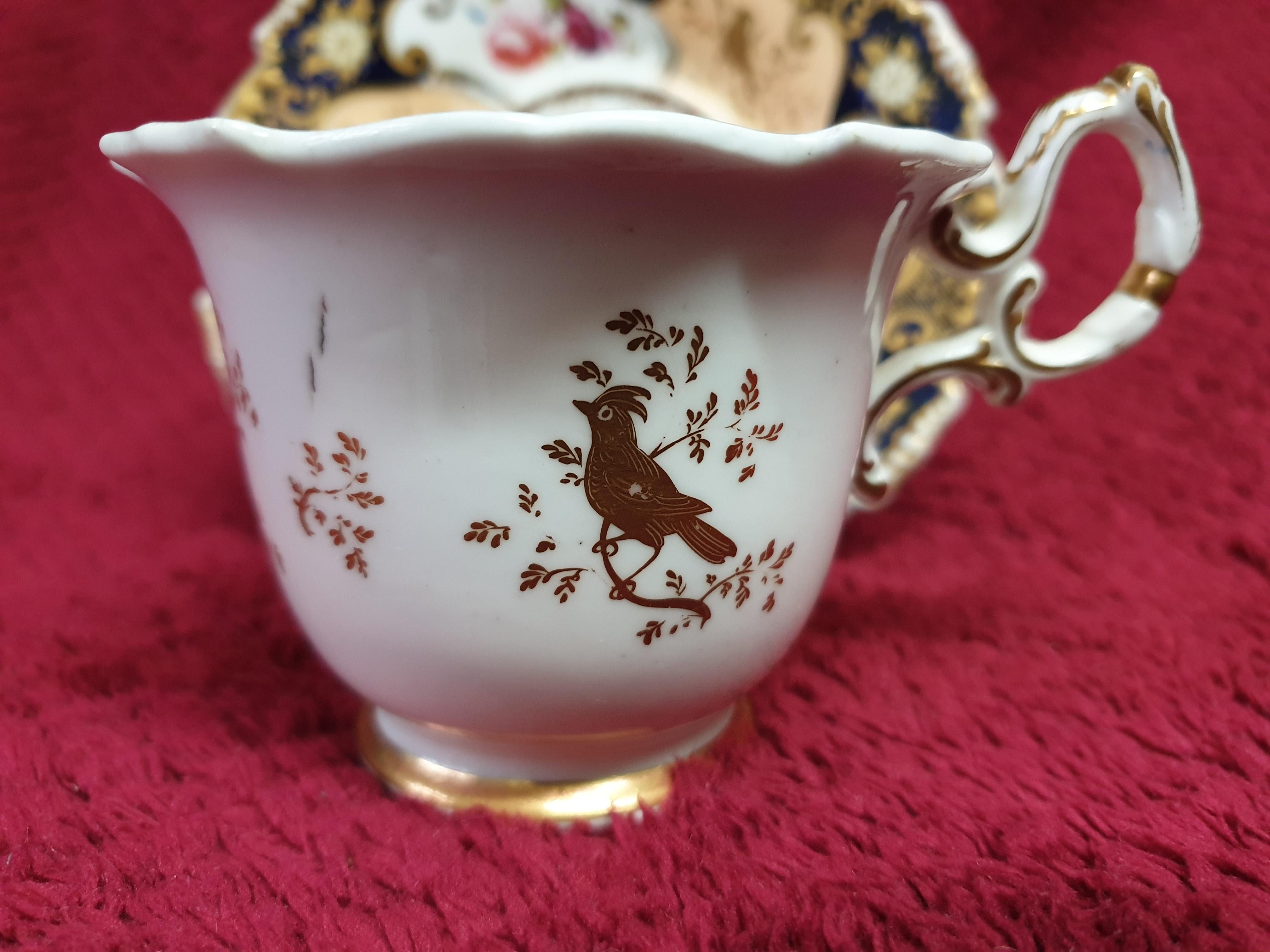 H&R Daniel Shrewsbury Shape Cup & Saucer In Good Condition For Sale In London, GB