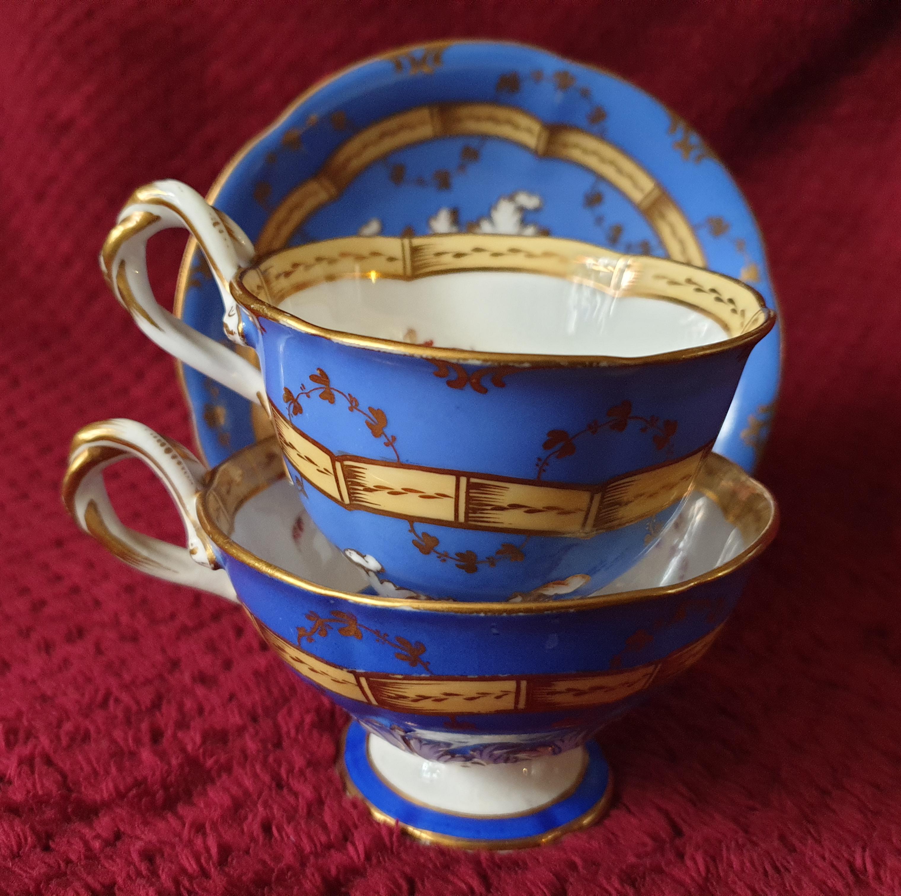 H&R Daniel Twisted Handle Footed Trio For Sale 5