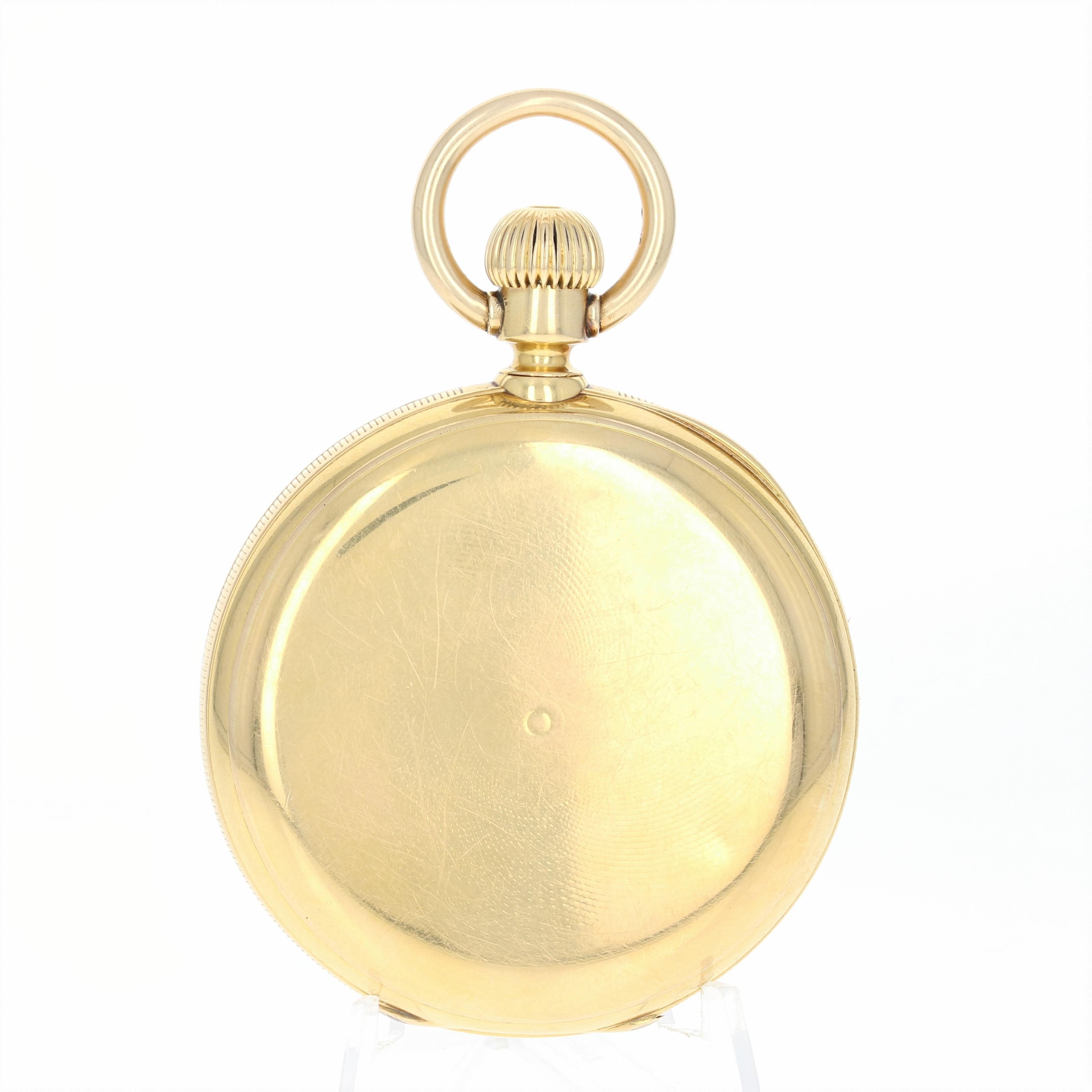 H.R. Ekegren Pocket Watch, 18 Karat Yellow Gold Hunter 2 Year Warranty 1