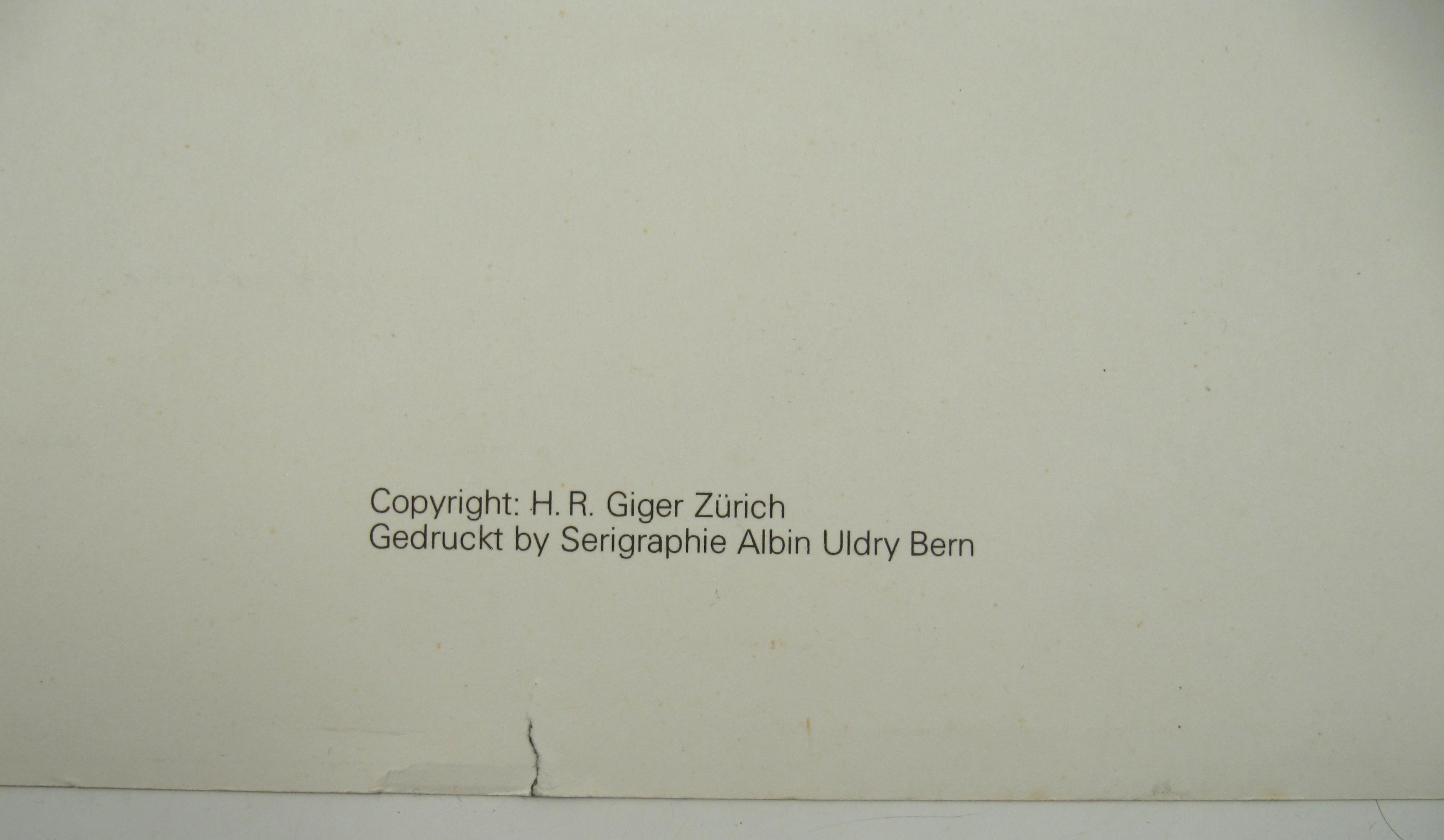 H.R. Hans Rudolf Giger Erotomechanics Biomechnical Screen Print Switzerland 1979 1