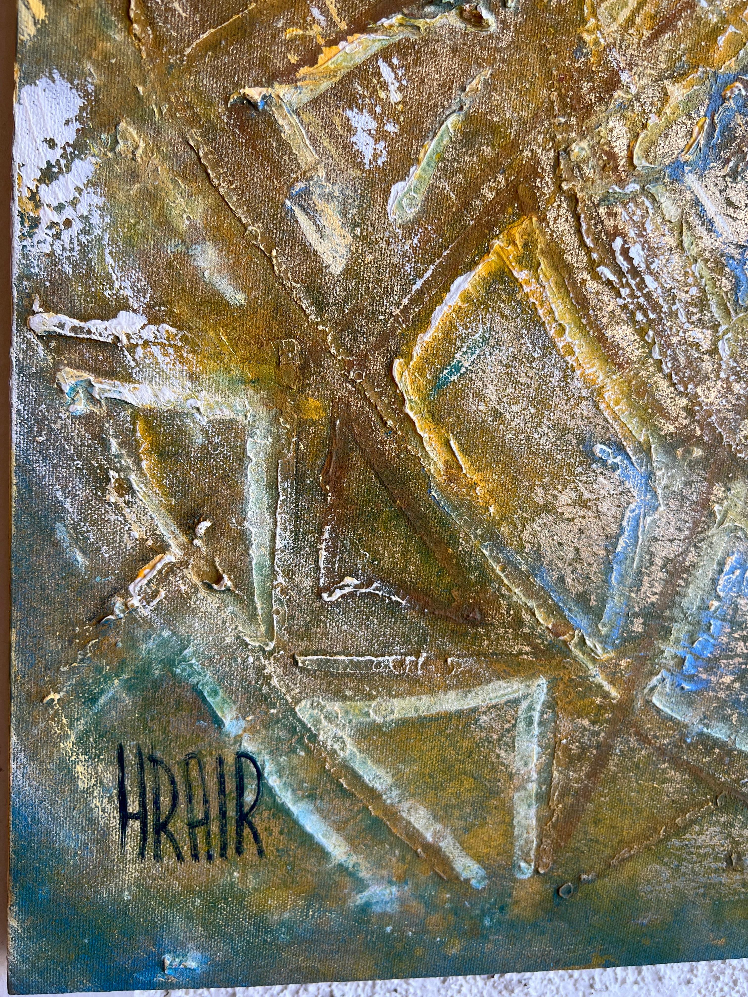 Ein Pferd, zeitlose Energie, zeitgenössisches Ölgemälde. – Painting von Hrair Diarbekirian