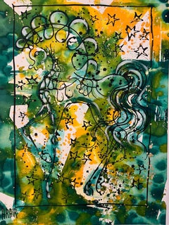 Abstract, Symbolic, Tenderly Green Horse, Celestial Equine. 