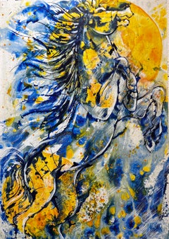 Hors Painting, Abstract Hors, oil painting Hors, Beautiful Creature by Hrair.
