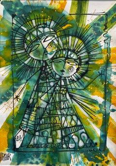Engel malen, Ölgemälde Ange, symbolistisches Gemälde Angels von Hrair.
