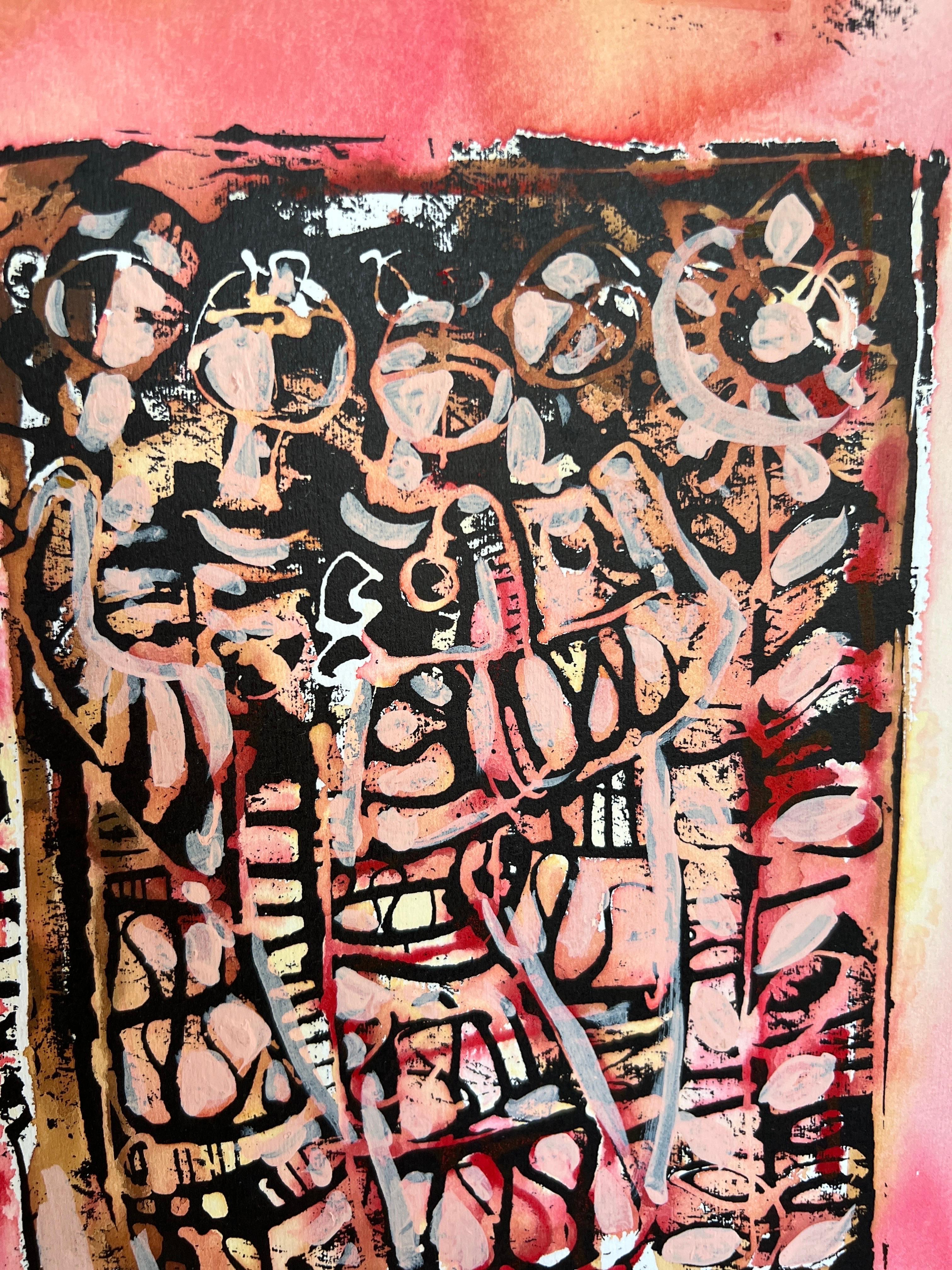 Rosa Hoffnung – Painting von Hrair Diarbekirian